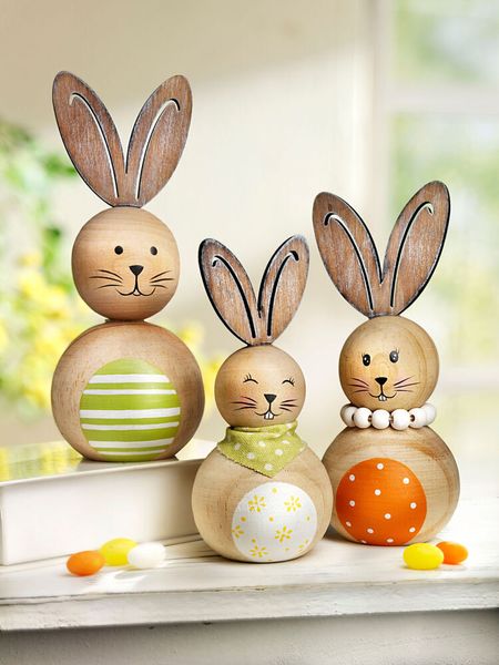 Dekofiguren "Hasenfamilie Lampl" 3er-Set
