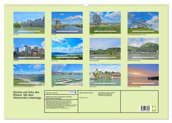 Produktbild: Rechts und links des Rheins. Mit dem Wohnmobil unterwegs. (Wandkalender 2026 DIN A2 quer), CALVENDO Monatskalender