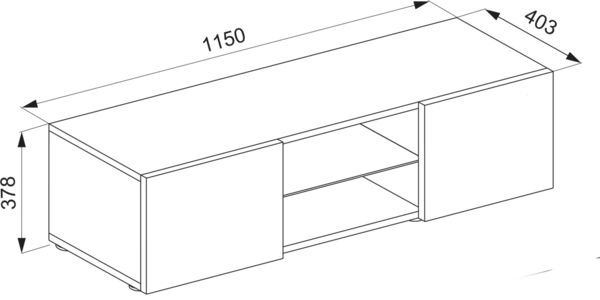 Produktbild: TV Wand H&auml;nge Lowboard Fernsehschrank Jusa 115