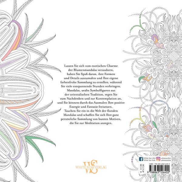 Produktbild: Blumen-Mandalas (Ausmalbuch zur kreativen Stressbew&auml;ltigung)
