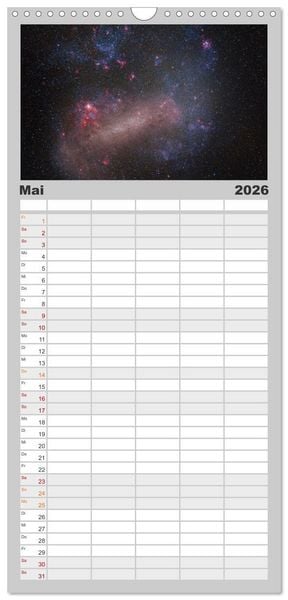 Produktbild: Familienplaner 2026 - Deepsky XVII mit 5 Spalten (Wandkalender, 21 x 45 cm) CALVENDO