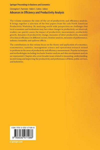 Produktbild: Advances in Efficiency and Productivity Analysis