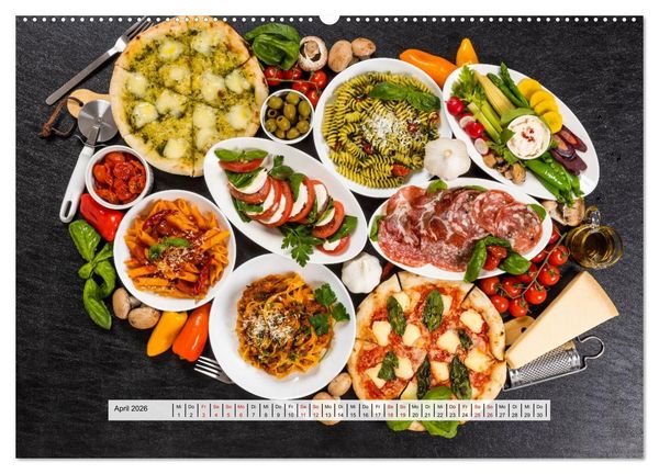 Produktbild: Mediterrane K&uuml;che - Gesund & Lecker (hochwertiger Premium Wandkalender 2026 DIN A2 quer), Kunstdruck in Hochglanz