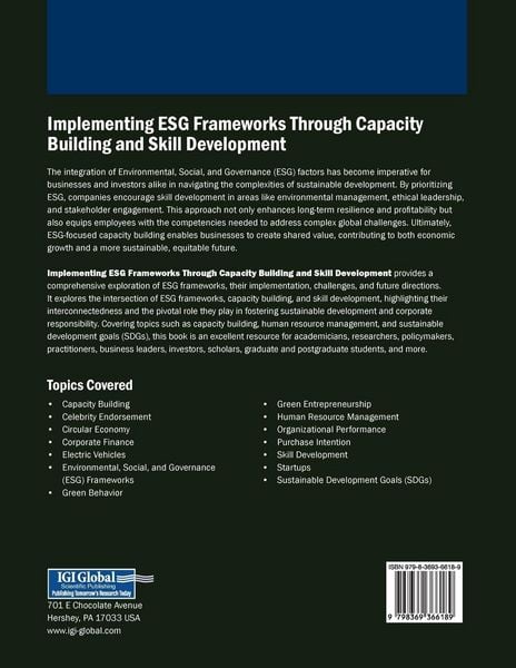 Produktbild: Implementing ESG Frameworks Through Capacity Building and Skill Development
