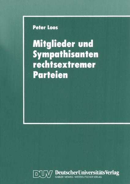 Produktbild: Mitglieder und Sympathisanten rechtsextremer Parteien