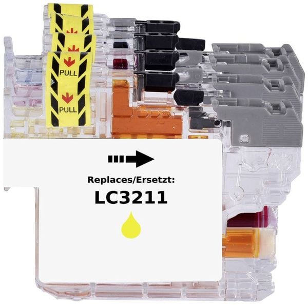 Produktbild: Renkforce Druckerpatrone ersetzt Brother LC-3211BK, LC-3211C, LC-3211M, LC-3211Y Kompatibel Kombi-Pack Schwarz, Cyan, Magenta, Gelb RF-5718882