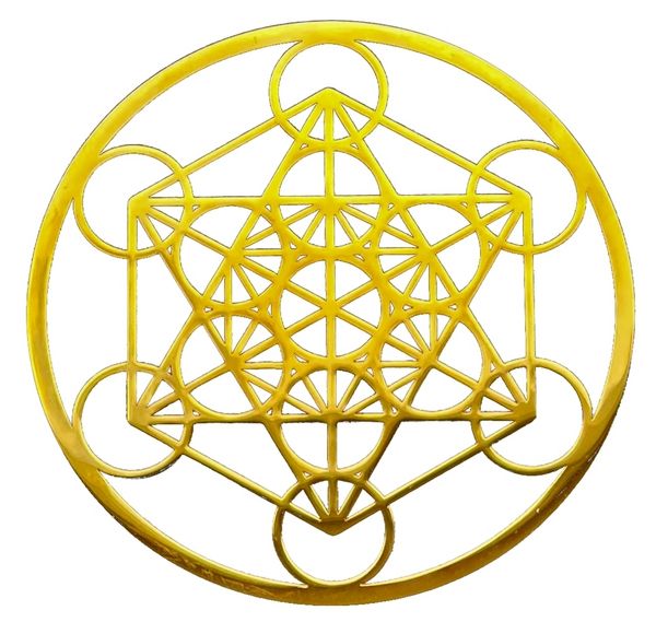 Produktbild: Metatron aus Edelstahl vergoldet 12cm