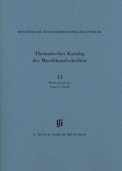 Produktbild: Kataloge Bayerischer Musiksammlungen (KBM) - Musikerbriefe 1 Autoren A bis R