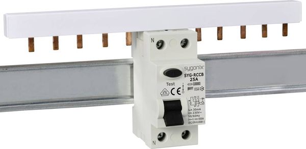 Produktbild: Sygonix SY-6438014 SYG-RCCB 1P+N/A25/10kA/30mA Fehlerstrom-Schutzschalter A 2polig 25 A 0.03 A 230 V/AC