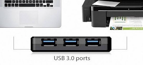 Produktbild: Transcend TS-HUB2C 4 Port USB 3.2 Gen 1-Hub (USB 3.0) Schwarz
