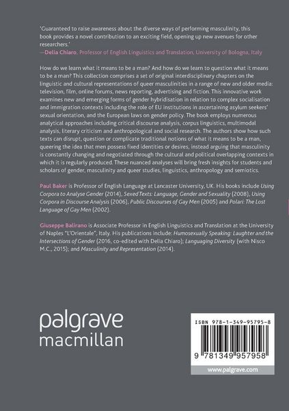 Produktbild: Queering Masculinities in Language and Culture