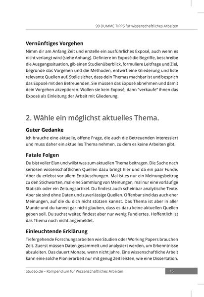 Produktbild: 99 dumme Tipps f&uuml;r wissenschaftliches Arbeiten
