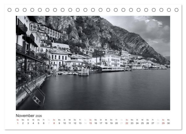 Produktbild: Limone sul Garda schwarzwei&szlig; (Tischkalender 2026 DIN A5 quer), CALVENDO Monatskalender