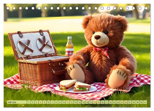 Produktbild: Einfach b&auml;rig - Eine b&auml;rige Reise durch den Teddyalltag (Tischkalender 2026 DIN A5 quer), CALVENDO Monatskalender