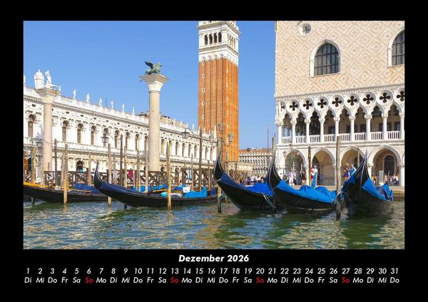 Produktbild: Venedig 2026 Fotokalender DIN A3