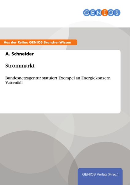 Produktbild: Strommarkt