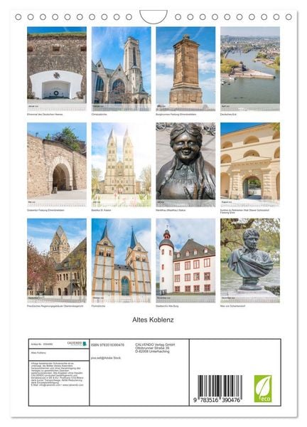 Produktbild: Altes Koblenz (Wandkalender 2026 DIN A4 hoch), CALVENDO Monatskalender