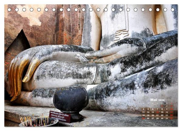 Produktbild: Thailands Buddhas (Tischkalender 2026 DIN A5 quer), CALVENDO Monatskalender
