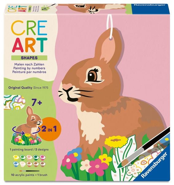 CreArt, Malen nach Zahlen Kinder in Motivform - Hoppelfreund