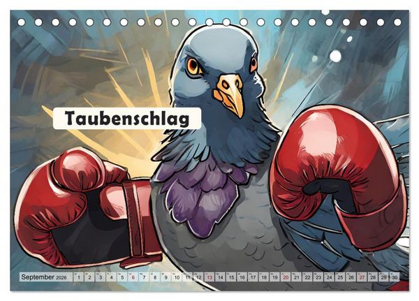 Produktbild: Wortw&ouml;rtlich - Tierische Spr&uuml;che (Tischkalender 2026 DIN A5 quer), CALVENDO Monatskalender