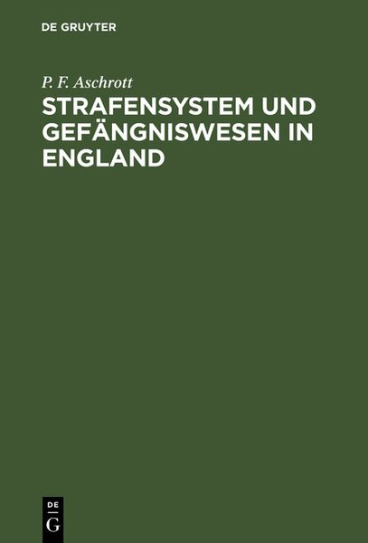 Produktbild: Strafensystem und Gef&auml;ngniswesen in England