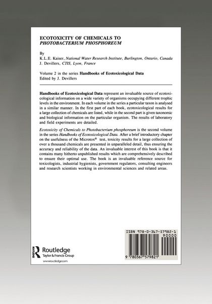 Produktbild: Ecotoxicity of Chemicals to Photobacterium Phosphoreum