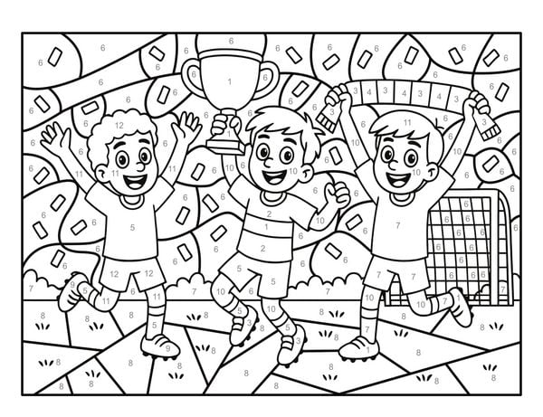 Produktbild: Malen nach Zahlen Fu&szlig;ball Malbuch f&uuml;r Kinder ab 5&ndash;7 Jahren