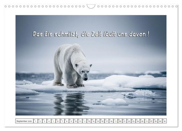 Produktbild: Das Klima in Aufruhr - Die Spirale der globalen Erw&auml;rmung (Wandkalender 2026 DIN A3 quer), CALVENDO Monatskalender