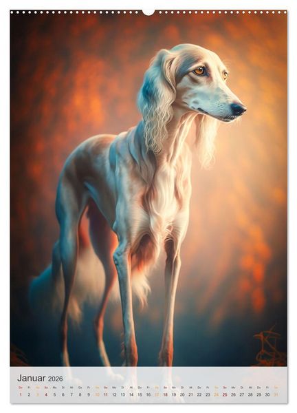 Produktbild: Persischer Windhund (Wandkalender 2026 DIN A2 hoch), CALVENDO Monatskalender