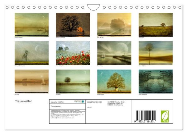 Produktbild: Traumwelten (Wandkalender 2026 DIN A4 quer), CALVENDO Monatskalender
