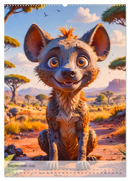 Produktbild: Wild und Knuffig &ndash; Knuddelsafari durch Afrika (hochwertiger Premium Wandkalender 2026 DIN A2 hoch), Kunstdruck in Hochglanz