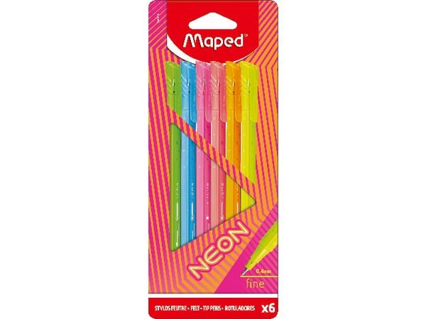 Produktbild: Maped Fineliner NEON 0,4mm 6 St&uuml;ck