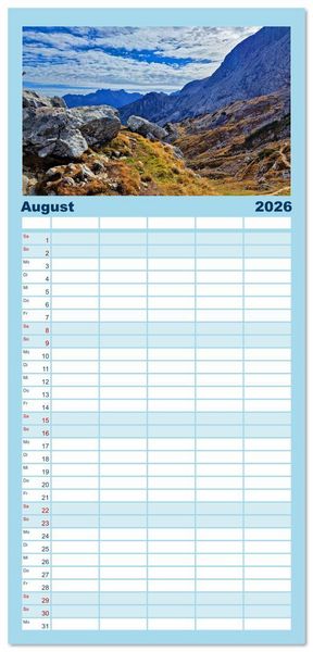Produktbild: Familienplaner 2026 - Auf Hochtouren mit 5 Spalten (Wandkalender, 21 x 45 cm) CALVENDO