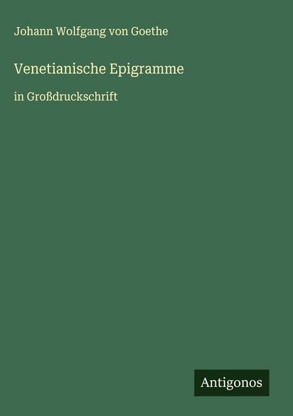 Produktbild: Venetianische Epigramme