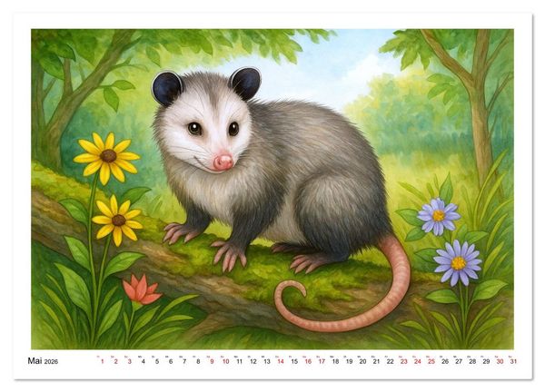 Produktbild: Niedliches Nordamerika (Wandkalender 2026 DIN A4 quer), CALVENDO Monatskalender