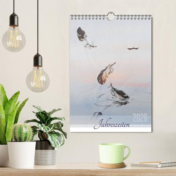Produktbild: Jahreszeiten in Stil japanischer Malerei - Kunst (Wandkalender 2026 DIN A4 hoch), CALVENDO Monatskalender