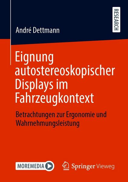 Produktbild: Eignung autostereoskopischer Displays im Fahrzeugkontext
