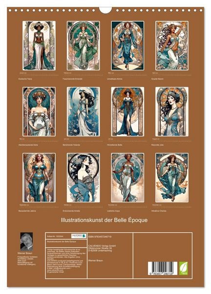 Produktbild: Illustrationskunst der Belle &Eacute;poque (Wandkalender 2026 DIN A3 hoch), CALVENDO Monatskalender