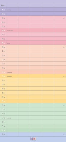 Produktbild: Familienplaner Regenbogen 2027