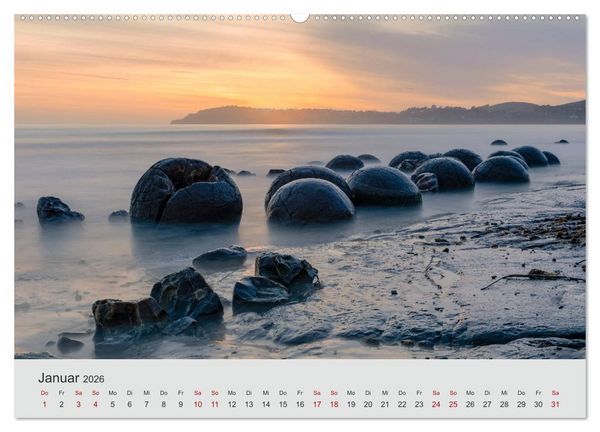 Produktbild: Neuseeland - Eine fotografische Rundreise von Nord nach S&uuml;d (Wandkalender 2026 DIN A2 quer), CALVENDO Monatskalender