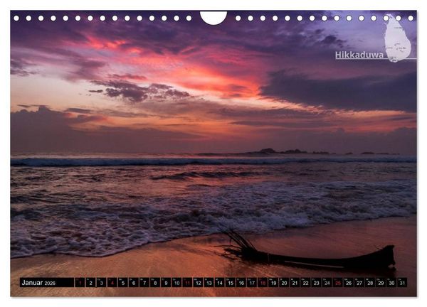 Produktbild: Sri Lanka, eine Reise &uuml;ber die Insel der King Coconut (Wandkalender 2026 DIN A4 quer), CALVENDO Monatskalender
