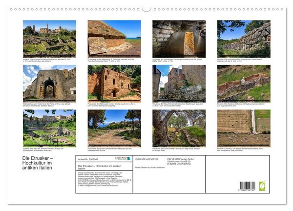 Produktbild: Die Etrusker &ndash; Hochkultur im antiken Italien (Wandkalender 2026 DIN A2 quer), CALVENDO Monatskalender