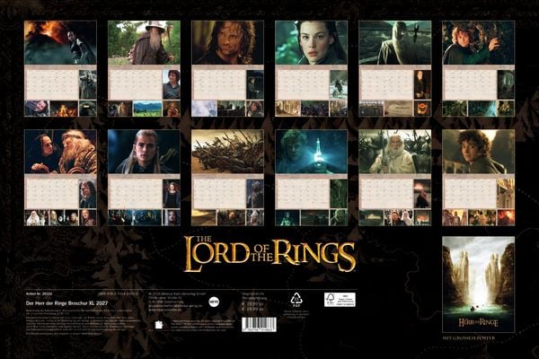 Produktbild: Der Herr der Ringe Broschur XL Kalender 2027