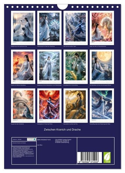 Produktbild: Zwischen Kranich und Drache (Wandkalender 2027 DIN A4 hoch), CALVENDO Monatskalender