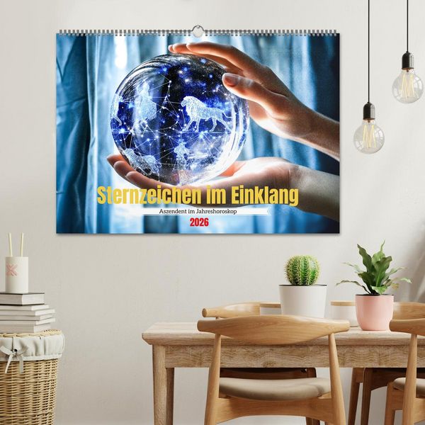 Produktbild: Sternzeichen im Einklang - Aszendent im Jahreshoroskop (Wandkalender 2026 DIN A2 quer), CALVENDO Monatskalender