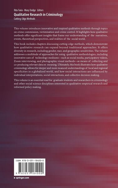 Produktbild: Qualitative Research in Criminology
