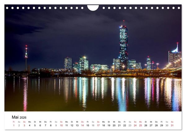 Produktbild: Wien nach Sonnenuntergang (Wandkalender 2026 DIN A4 quer), CALVENDO Monatskalender