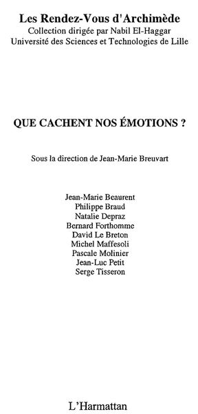 Produktbild: Que cachent nos emotions