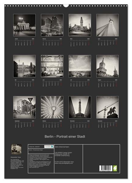 Produktbild: Berlin - Portrait einer Stadt (Wandkalender 2026 DIN A2 hoch), CALVENDO Monatskalender