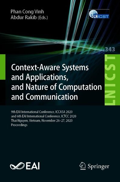 Produktbild: Context-Aware Systems and Applications, and Nature of Computation and Communication